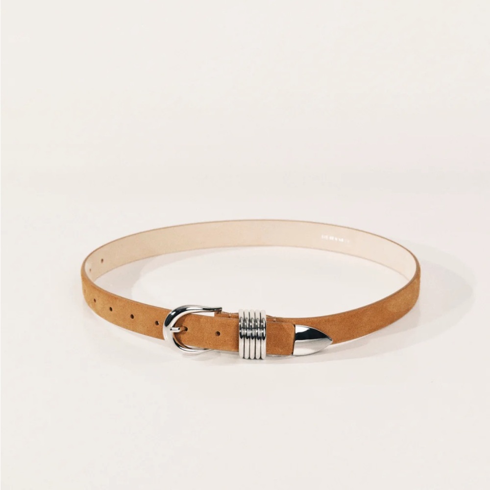 Déhanche Hollyhock Caramel Suede and Silver Belt S